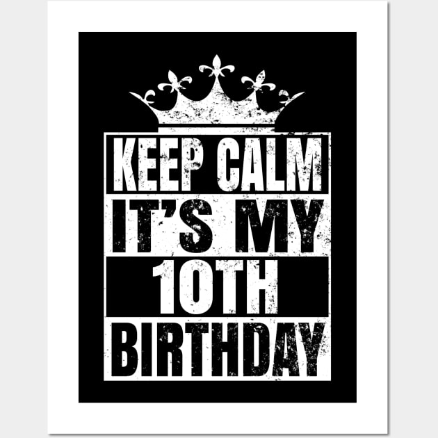 10 Years Old - 10th Birthday Vintage Retro Gift Wall Art by Grabitees